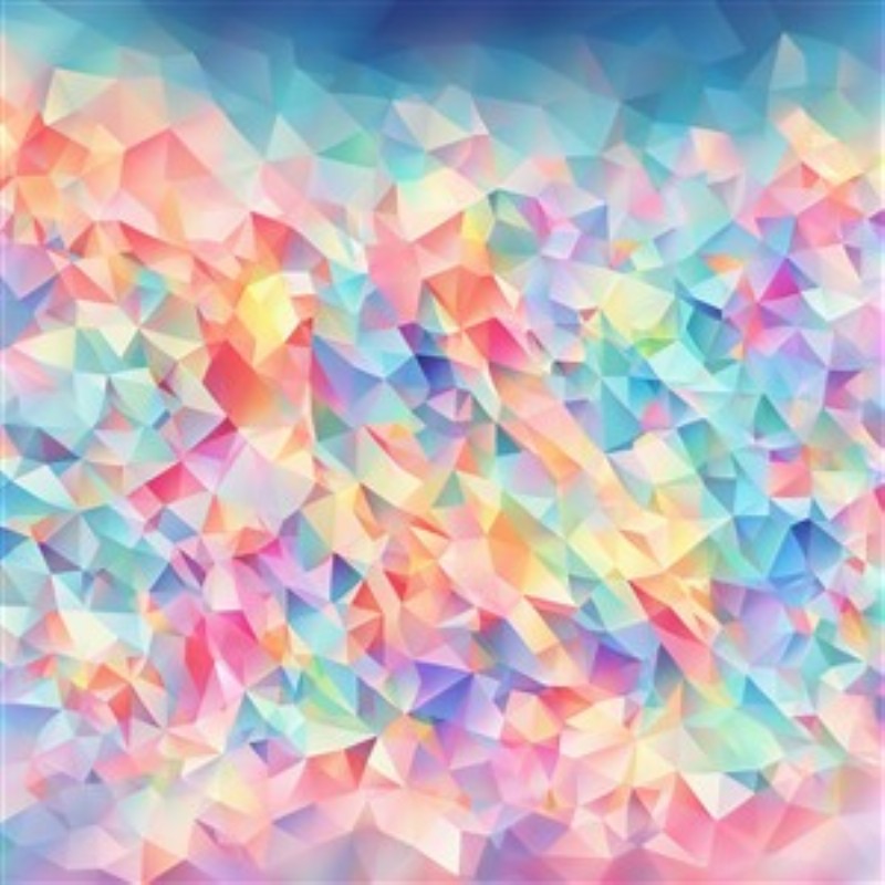 Pastelfarver i Geometrisk Harmoni - Oplev en verden af farver med denne livlige geometriske abstraktion, der bringer en lethed og skønhed til ethvert rum. De bløde, pastelfarver skaber en harmonisk atmosfære, perfekt til både afslapning og inspiration.