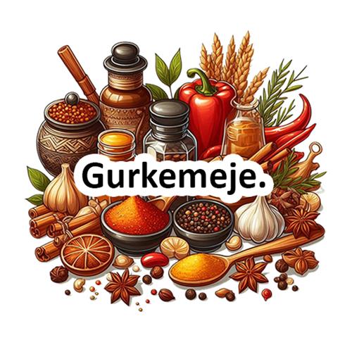 Farverig krydderihjørne med gurkemeje