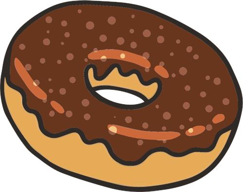 Lækkert chokoladeglasur donut