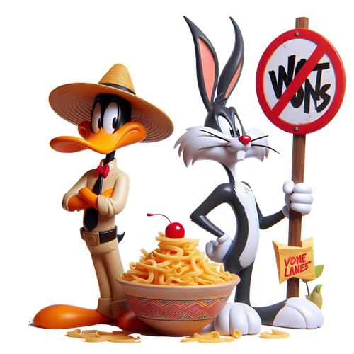 Klassiske Tegneseriefigurer med Pasta